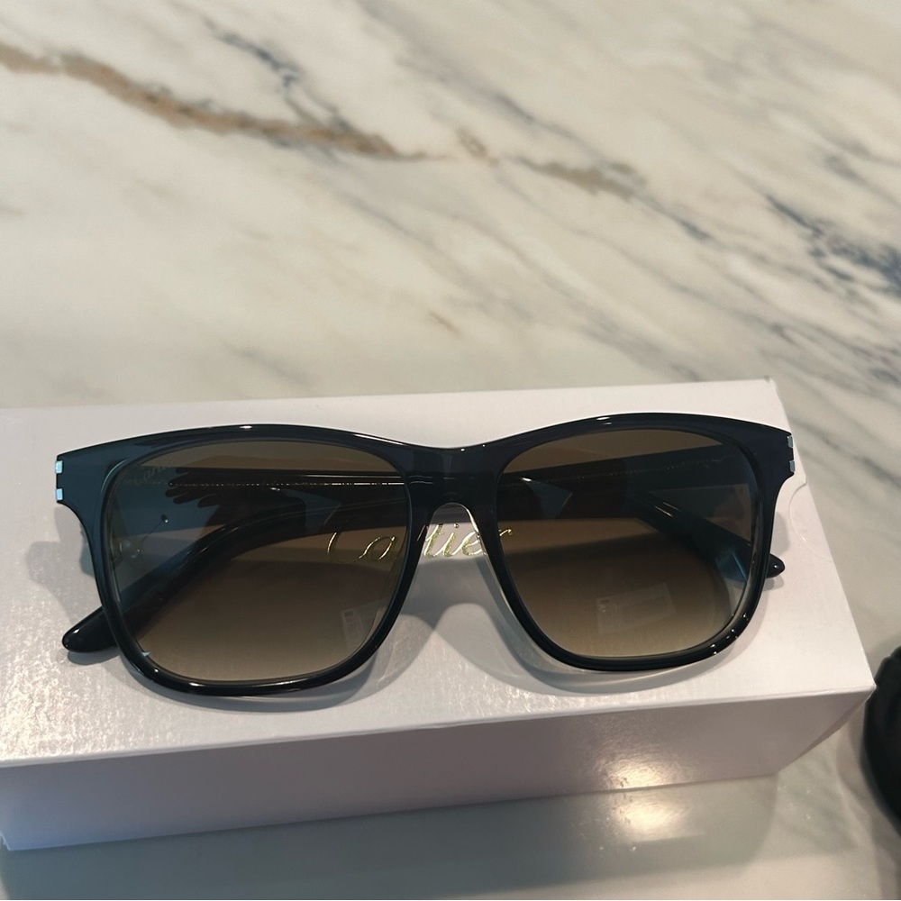 Cartier Sunglasses Authentic NIB Case Product Info Lens Cloth CT0001SA - Picture 5 of 10